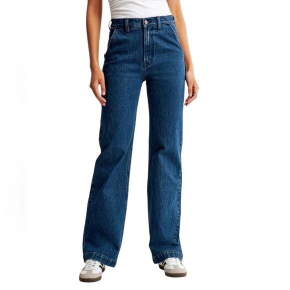 Abercrombie & Fitch Denim - High Rise 90s Relaxed Jean- LONG